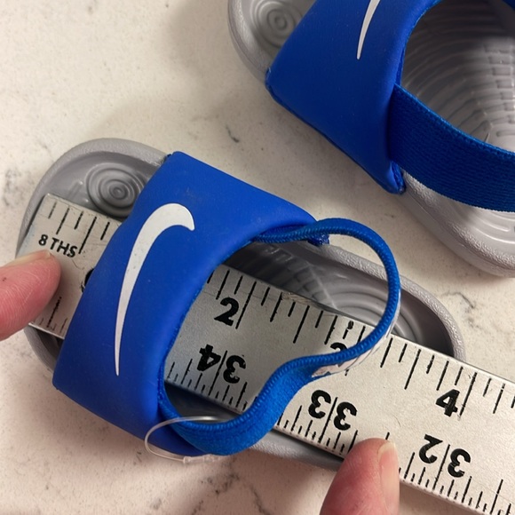Nike Toddlers Kawa Slides Size 2C, Blue, BV1094-400 New - Picture 4 of 16